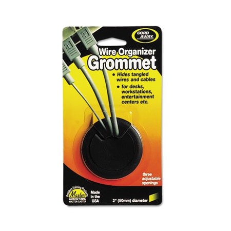 Master Mfg Co Cord Away, GROMMET, ADJUSTABLE, 2in DIAMETER, BLACK 00201